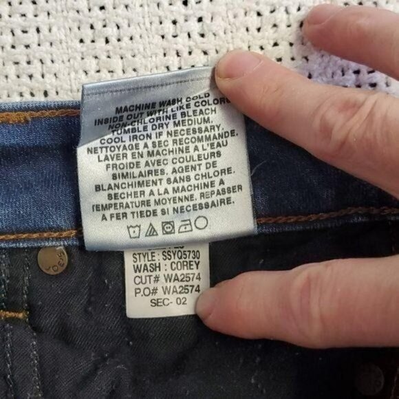 Joe's Honey Logo Cory Washed‎ Distressed Blue Sz 25x31 Jeans w Pockets - Picture 10 of 12